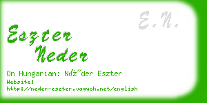 eszter neder business card